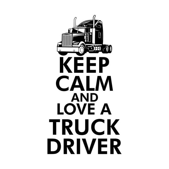 Love a Truck Driver Truck Driver Funny Quote Vinyl Wall Decal Wall Art Sticker Designs Vinyl Stickers For Home House Walls Rooms Windows Bedroom Decoration Size (20x20 inch)