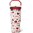 thumbnail image 1 of Love Tumbler 30 oz Valentine''s Day Flip Tumbler with lid and Straw,Valentine''s Day CoffeeTravel Mug Cup Water Botter,Valentine''s Day Gifts for Women,Valentine''s Day Stuff Decor Accessories, 1 of 6