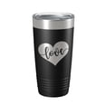 thumbnail image 1 of Love Tumbler Valentine's Day Heart Travel Mug Insulated Laser Engraved Coffee Cup 20 oz Black, 1 of 5