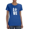 thumbnail image 1 of Love Turtle Shell Graphic Quote Women T-Shirt, Female Small, 1 of 4