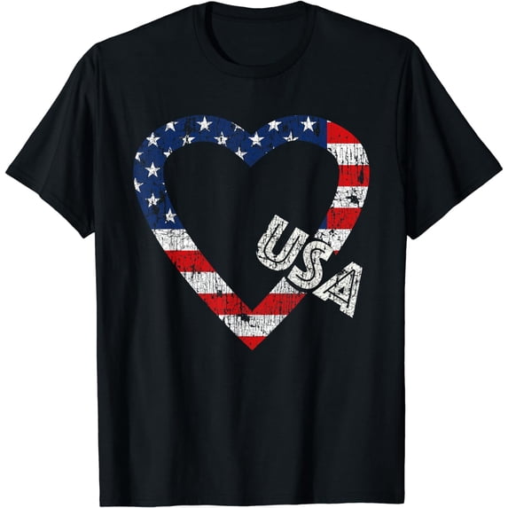 Love USA T-Shirt 4th of July or Flag Day for Men and Women
