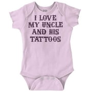 Love Uncle Tattoos Cute Rebellious Romper Boys or Girls Infant Baby Brisco Brands 12M