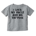thumbnail image 1 of Love Uncle Tattoos Cute Rebellious Toddler Boy Girl T Shirt Infant Toddler Brisco Brands 5T, 1 of 6