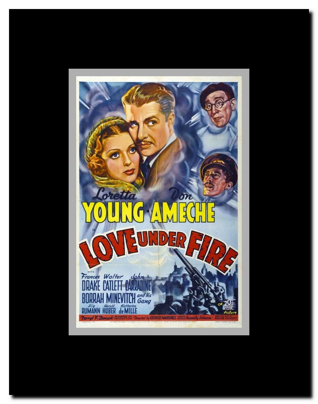 Love Under Fire Framed Movie Poster