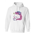 thumbnail image 1 of Love Unicorns And Music Hoodie Women -Image by Shutterstock, Female Large, 1 of 4