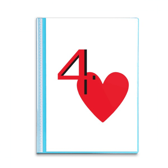 Love Uranus Heart 4 Poker Book Sheet Protectors Portfolio Binder Folder