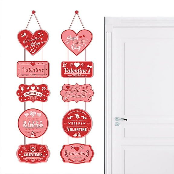 Love Valentine's Day New Valentine's Day Decorations, Love Decoration Door Hanging Heart Pink Party Decor