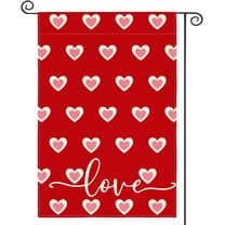 Love Valentines Day Garden Flag 12x18 Inch Double Sided Outside Anniversary Yard Outdoor Flag