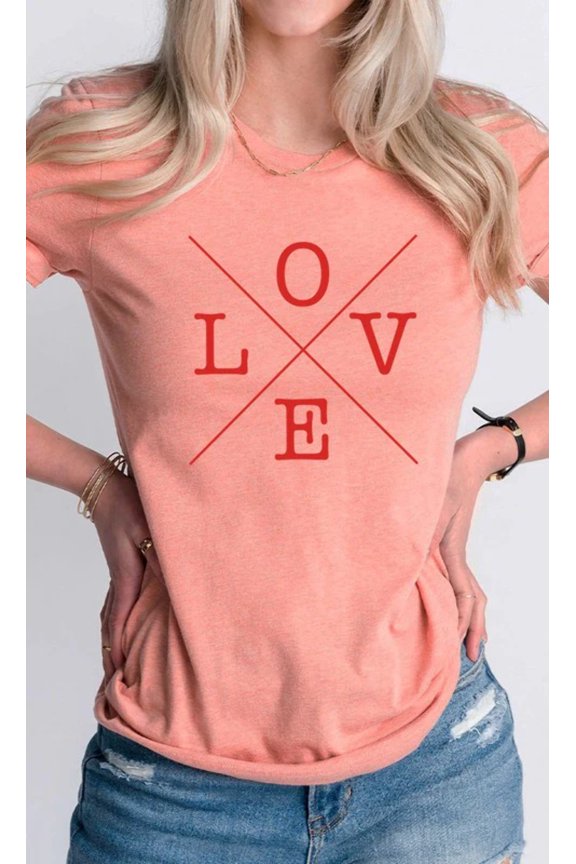 Love Valentines Day PLUS SIZE Graphic Tee T-Shirt