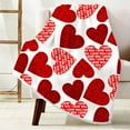 thumbnail image 1 of Love Valentines Throw Blanket, Red Pink Hearts Blankets and Throws, Romantic Throws Super Soft Warm Cozy Flannel Blankets for Bed Couch Sofa, 50x60 Inches, 1 of 6