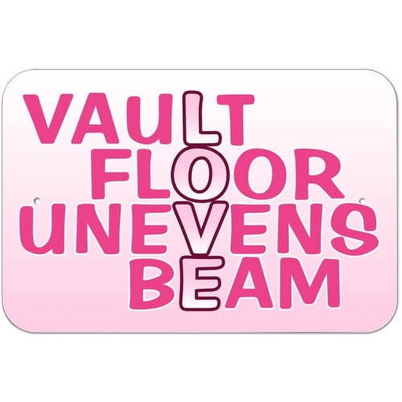 Love Vault Floor Unevens Beam - Gymnastics Sign