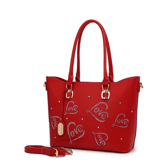 Love Vegan Leather Stain Resistant Tote Bag