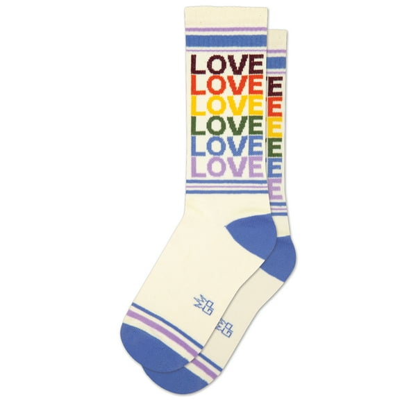 Love - Vintage Rainbow, Novelty Gift Socks for Men, Women and Teens, Unisex Crew Socks (Made in the USA)