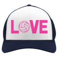 thumbnail image 1 of Love Volleyball - Perfect Gift for Volleyball Fans / Player Trucker Hat Mesh Cap One Size navy/white, 1 of 1