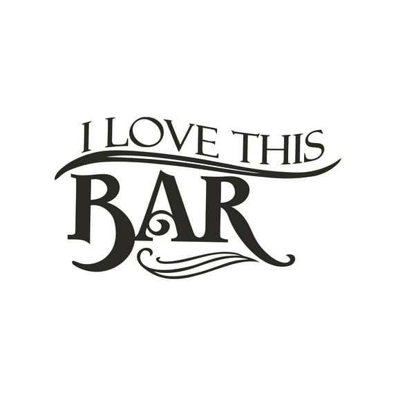 Love Wall Decals for Adult Home - Somewhere to Relax and Drink Bar DIY & Creativity Boy Girl Bedroom Wall Sticker - Size: 10 In x 6 In