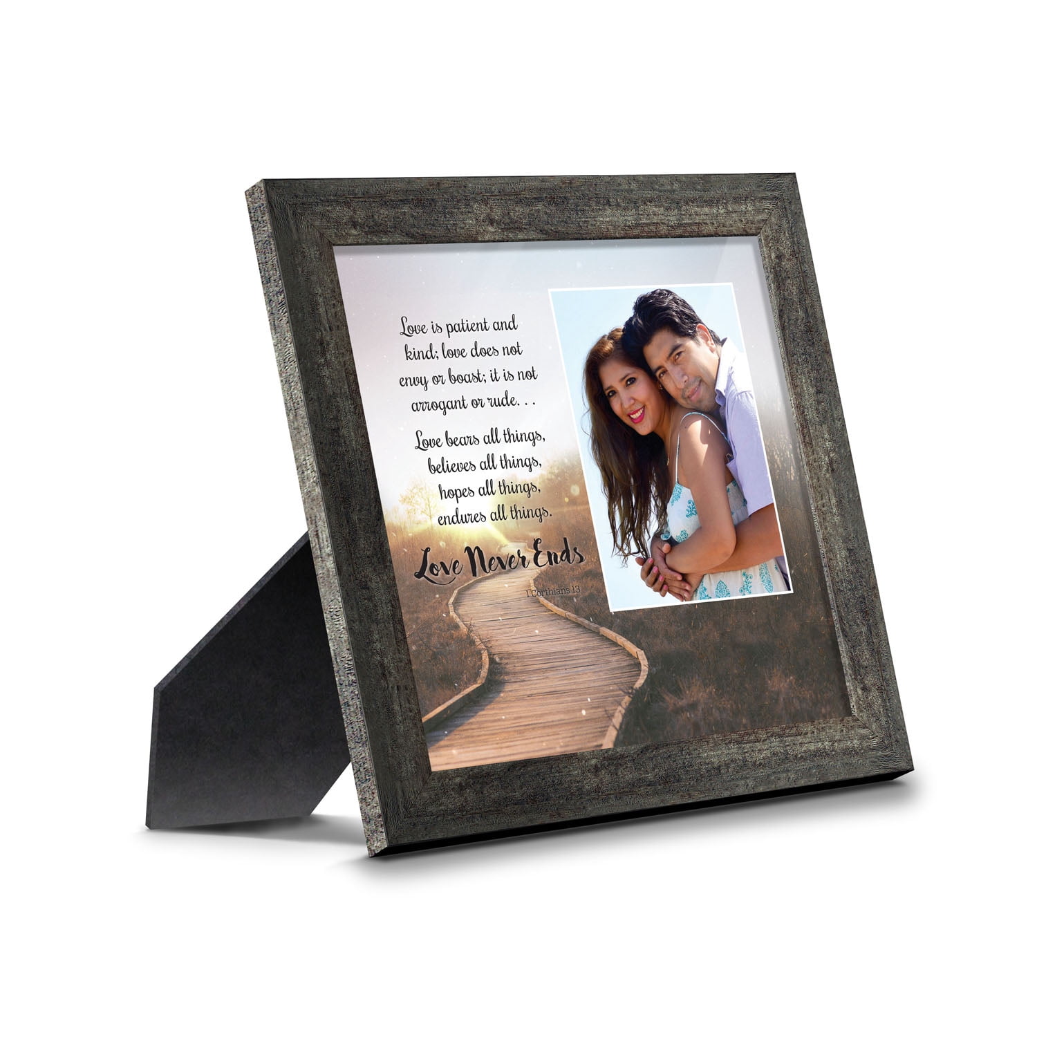 Love Wall Decor for Couples, Christian Wall Decor for Wedding Gifts, Love Never Fails Wall Decor, 1 Corinthians 13 Wall Art, Love is Patient Love is Kind Wall Art, Love Quotes Framed Wall, 6360BW