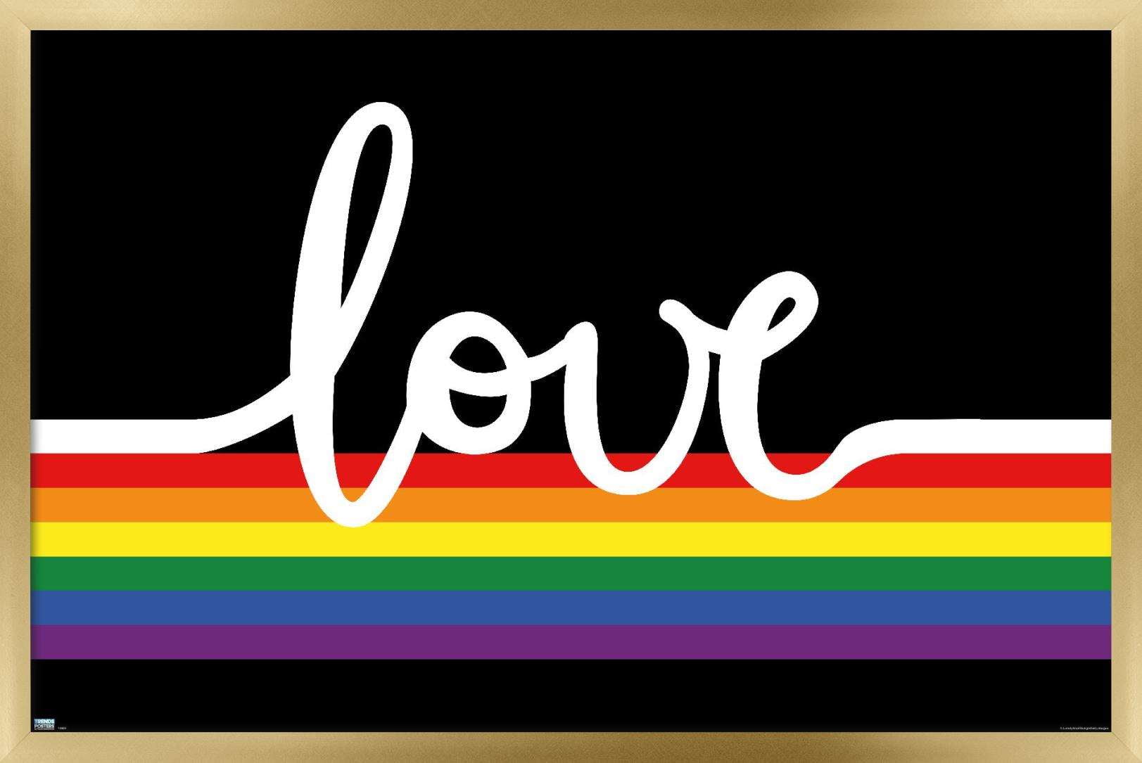 Love Wall Poster, 14.725" x 22.375", Framed