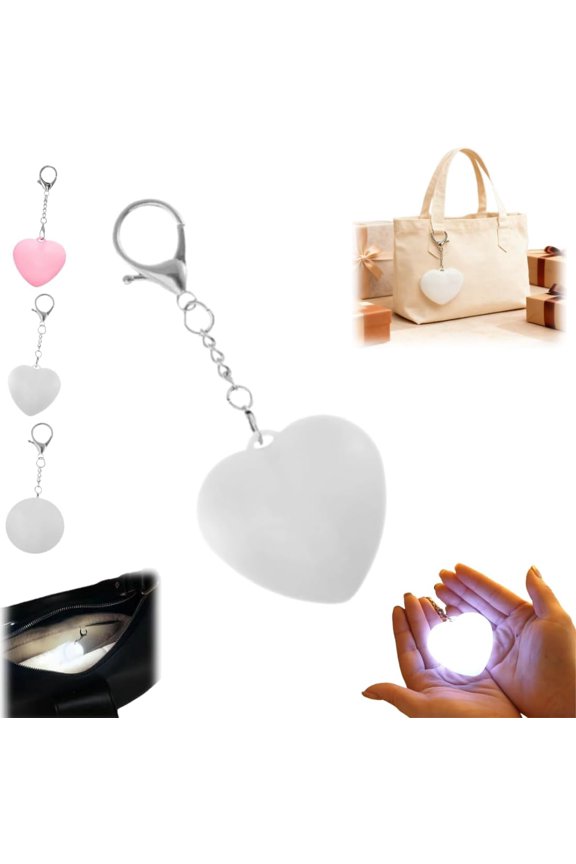 Love Wallet Tote Bag Touch Sensing Light, 2026 Upgraded Bag Light for Purse, Led Automatic Glow Lights, Heart Bag Lamp with Motion Sensor, Rechargeable Mini Flashlight for Handbags & Gifts (1PCS-B)