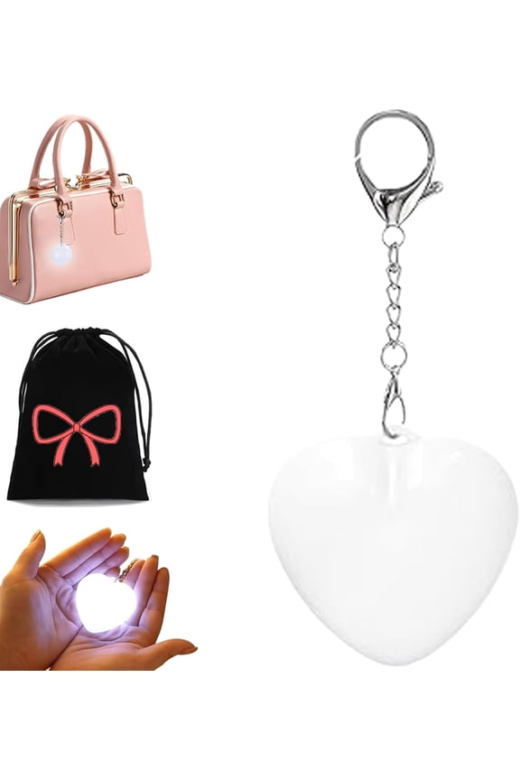 Love Wallet Tote Bag Touch Sensing Light,Purse Light Handbag Light, Purse Lights For Inside Purses, Heart Keychain for Girl Women Valentine's Day Decoration Gift