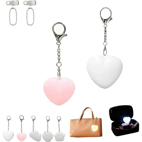Love Wallet Tote Bag Touch Sensing Light, Purse Light Handbag Lights, Bag Lights For Purse, Led Automatic Sensor, With Motion Sensor, Rechargeable Mini Touch, For HandbagWallet (Heart- White+Pink)