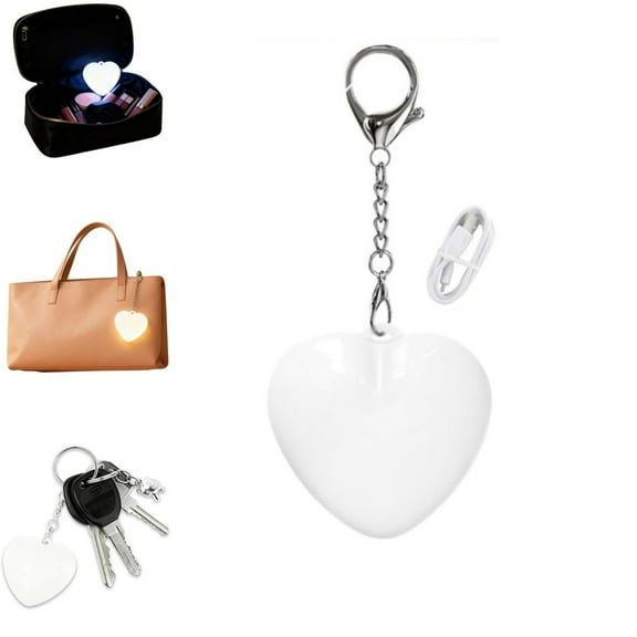 Love Wallet Tote Bag Touch Sensing Light, Purse Light for Women, Rechargeable Mini Flashlight with LED Automatic Sensor, Heart Bags Handbag Accessories with Motion Sensor for Women Gift (1pcs)