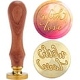 thumbnail image 1 of with Love Wax Seal Stamp Valentine's Day Sealing Wax Stamps Letter Retro Wood Stamp Wax Seal Removable Brass Seal for Envelope Invitation Wedding Embellishment Gift Bottle Decoration, 1 of 9