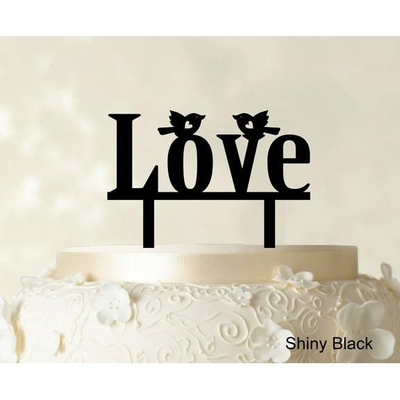 "Love Wedding Cake Topper Custom Cake Topper Color Option Available 5""-7"" Inches Wide"