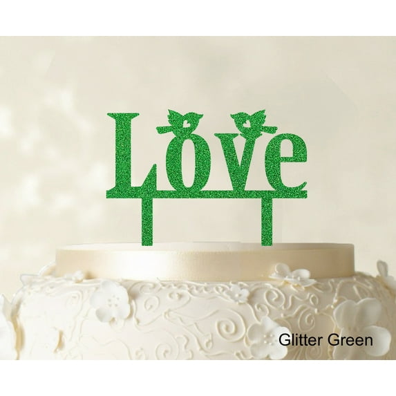 "Love Wedding Cake Topper Custom Cake Topper Color Option Available 5""-7"" Inches Wide"