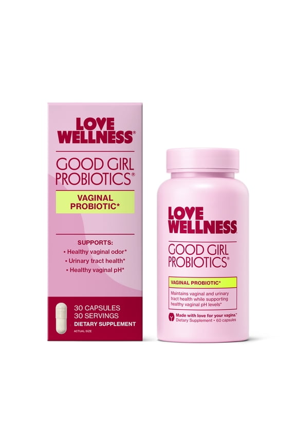 Good Girl Probiotics, Vaginal Probiotics for Women, pH Balance & Odor Support, 30 Capsules