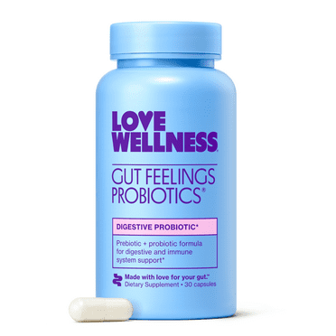 Love Wellness Gut Feelings Probiotics, Digestive Probiotic, 30ct