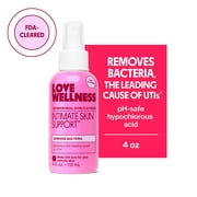 Love Wellness Intimate Skin Support Spray, Antimicrobial Skin Cleanser, 4 oz