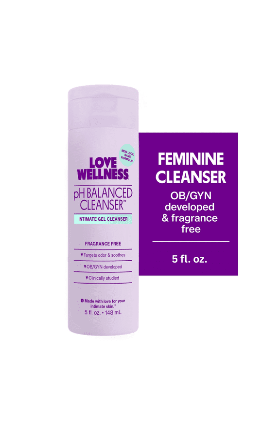 pH Balanced Cleanser Feminine Wash, Balances Vaginal Health & pH Level, Fragrance, Sulfate & Paraben Free, 5 fl oz