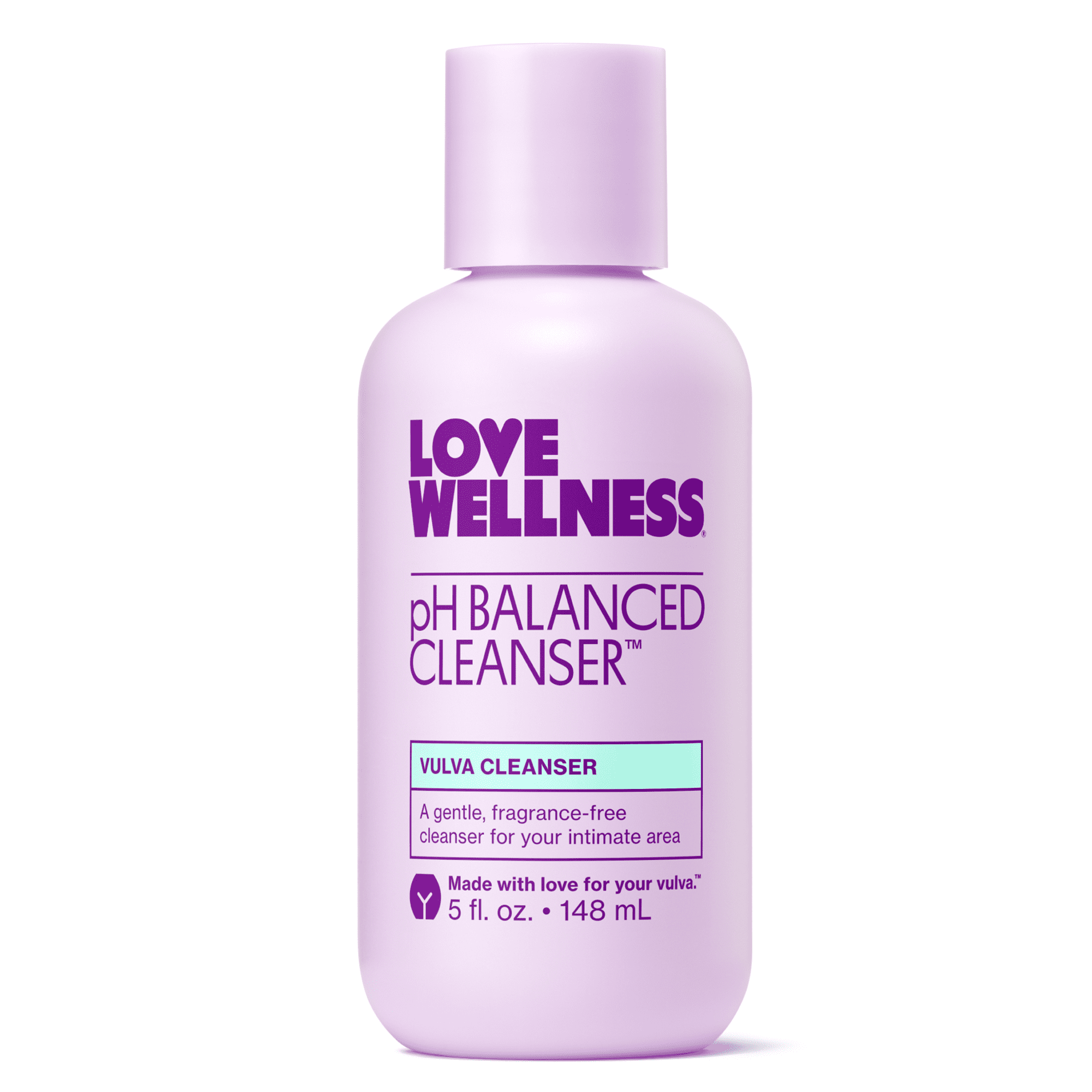 Love Wellness pH Balanced Cleanser Feminine Wash, Balances Vaginal Health & pH Level, Fragrance, Sulfate & Paraben Free, 5 oz