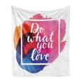 thumbnail image 1 of Love What You Do Soft Flannel Fleece Throw Blanket, Colorful Composition with Modern Design Contemporary Themes Love Work, Cozy Plush for Indoor and Outdoor Use, 60" x 80", Multicolor, by Ambesonne, 1 of 5
