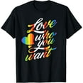 thumbnail image 1 of Love Who You Want - Cool LGBTQ Gay Pride Supporter Gift T-Shirt, 1 of 3