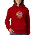 thumbnail image 1 of Love Who You Want Glowing Heart Hoodie Women -Smartprints Designs, Female Large, 1 of 4