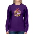 thumbnail image 1 of Love Who You Want Glowing Heart Sweatshirt Women -Smartprints Designs, Female Medium, 1 of 4