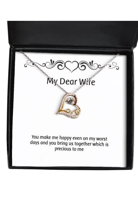Love Wife Gifts, You make me happy even on my worst days and you bring us, Unique Love Dancing Necklace For Wife From Husband, Funny jewelry gift ideas, Unique funny jewelry gifts, Handmade funny