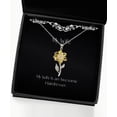 thumbnail image 1 of Love Wife Sunflower Pendant Necklace, My Wife is an Awesome Hairdresser, for, Present from Husband, Jewelry for Wife, 1 of 5