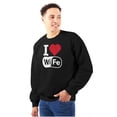 thumbnail image 1 of Love Wife Wi-Fi Funny Husband Married Men's Crewneck Sweatshirt Brisco Brands S, 1 of 5