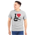 thumbnail image 1 of Love Wife Wi-Fi Funny Husband Married Men's Graphic T Shirt Tees Brisco Brands X, 1 of 5