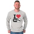 thumbnail image 1 of Love Wife Wi-Fi Funny Husband Married Men's Long Sleeve Tee T Shirt Brisco Brands X, 1 of 5