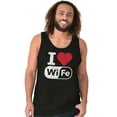 thumbnail image 1 of Love Wife Wi-Fi Funny Husband Married Tank Top Sleeveless Tee Men Brisco Brands S, 1 of 5