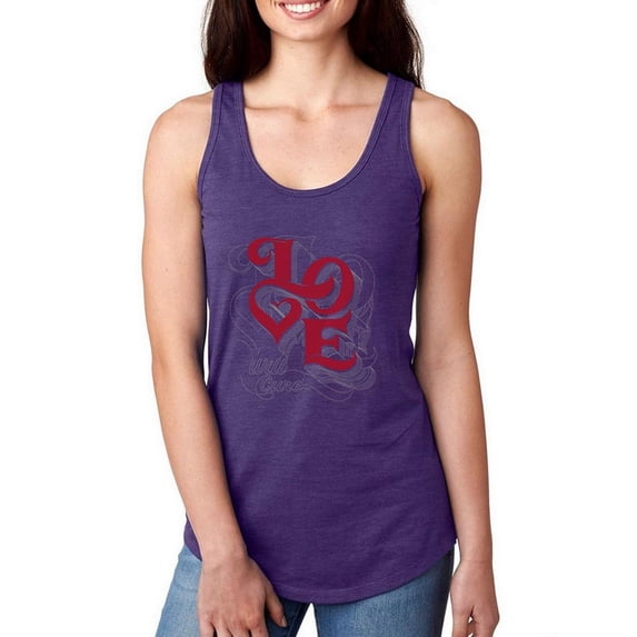 Love Will Cure Quote Racerback Tank Women -Image by Shutterstock, Female Medium