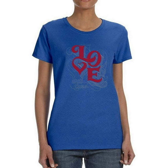 Love Will Cure Quote Shaped T-Shirt Women -Image by Shutterstock, Female Small