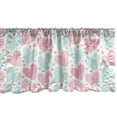 thumbnail image 1 of Ambesonne Love Valance Pack of 2, Swirling and Striped Hearts, 54"X18", Pastel Pink Rose, 1 of 3