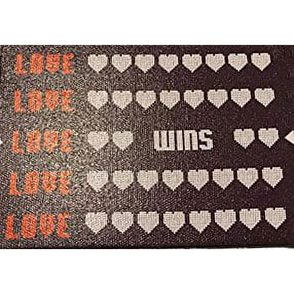 Love Wins - Inspirational Typography Artwork, 6" x 6" Stretched Canvas - Positive Motivational Quote