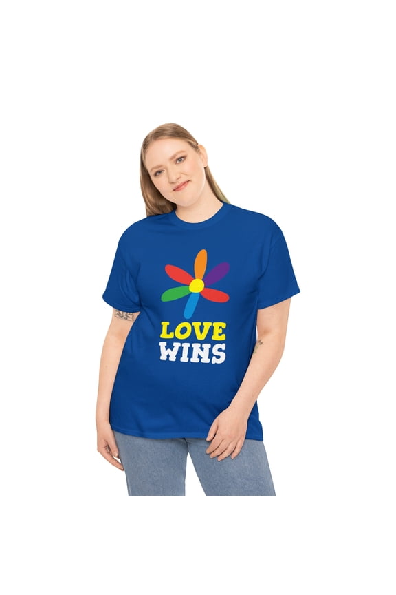 Love Wins LGBT Pride Rainbow Flag Lesbian Gay Pride Ally Plus Size Clothing for Women