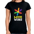 thumbnail image 1 of Love Wins LGBT Pride Rainbow Flag Lesbian Gay Pride Ally Women Tops, 1 of 8