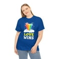thumbnail image 1 of Love Wins LGBT Pride Rainbow Lesbian Gay Pride Gay Pride Plus Size Shirts for Women, 1 of 8